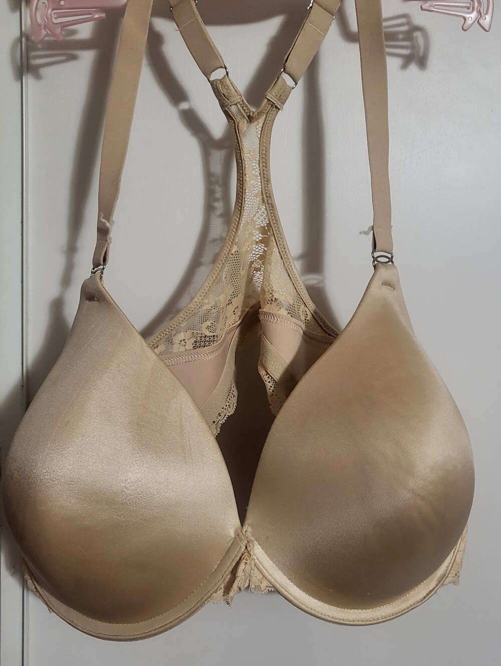 Maidenform Nude T-Shirt Bra with Lace Racerback